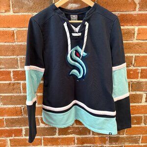 NHL Seattle Kracken Fanatics Youth Lace Up Pullover Size L